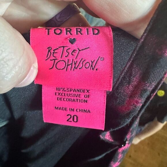 Torrid x Betsey Johnson pink leopard pinup girl fit & flare dress - Picture 9 of 9